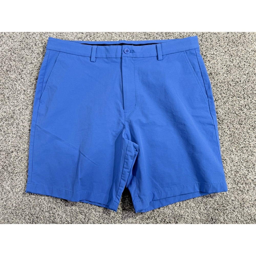 Vineyard Vines Mens Performance Stretch Golf Shorts Size 35 Blue 8" Inseam